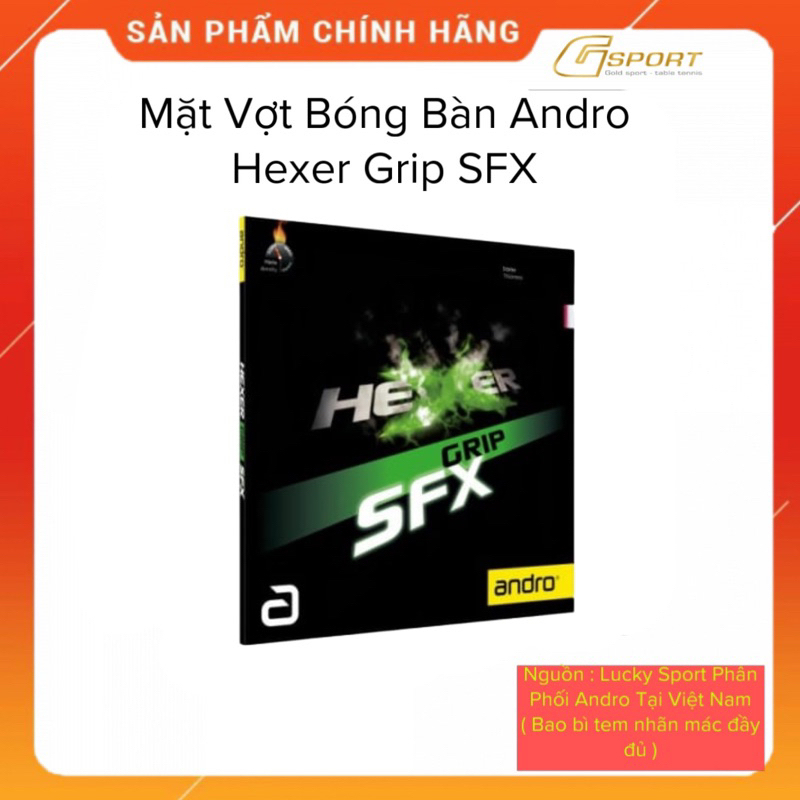 Mặt vợt bóng bàn Andro Hexer Grip SFX