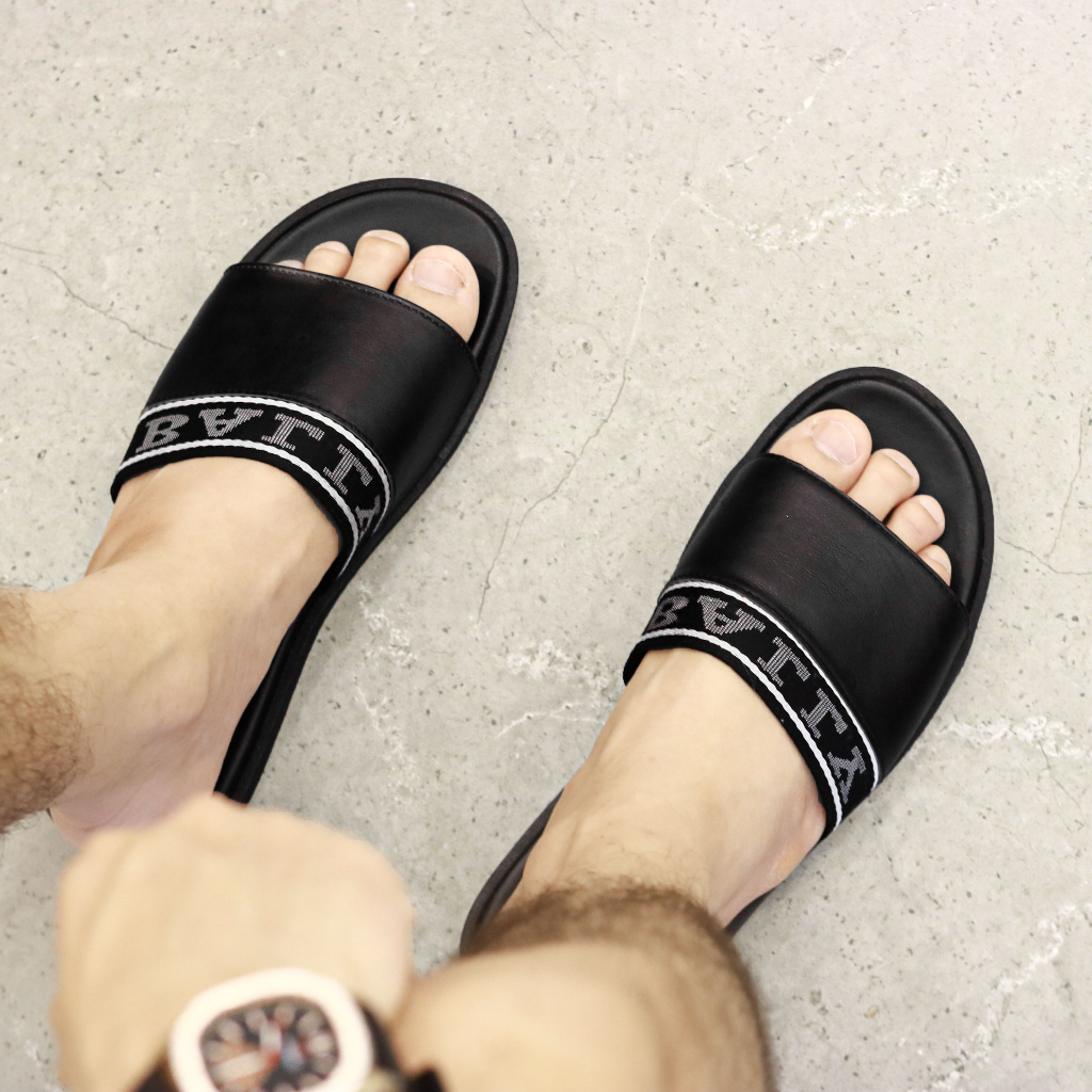 Dép Nam Da Bò Cao Cấp Đế Cao Su Non Siêu Mềm Bền Bỉ Mã D002