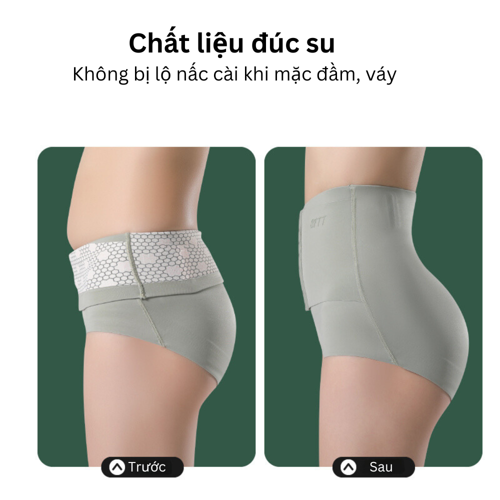 Quần lót gen nịt bụng YOUZI9 hỗ trợ nâng mông thon gọn bụng có nấc cài điều chỉnh chất liệu co giãn YZ01 - Màu đen