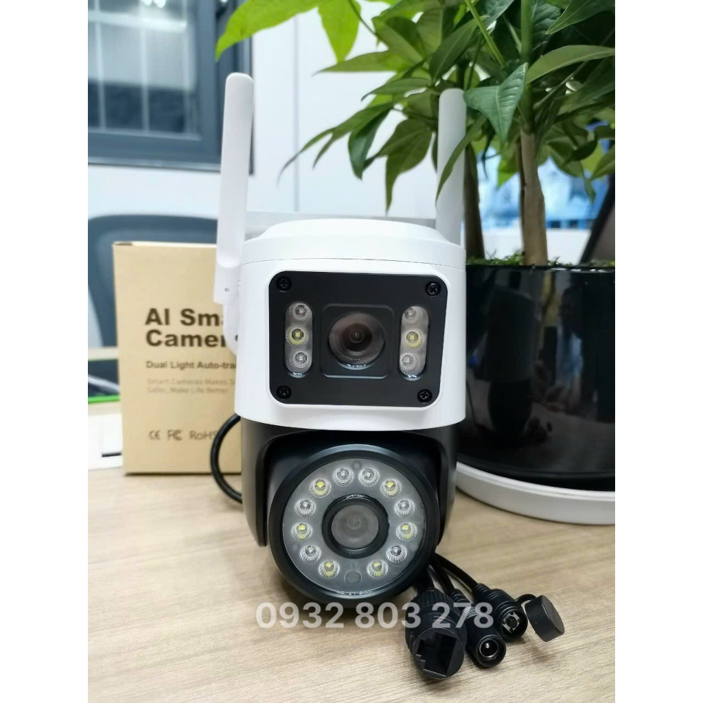 Camera WiFi Yoosee 2 Mắt Ngoài Trời Thông Minh Chống Nước IP66, Siêu Nét Góc Rộng - Ban Đêm Có Màu