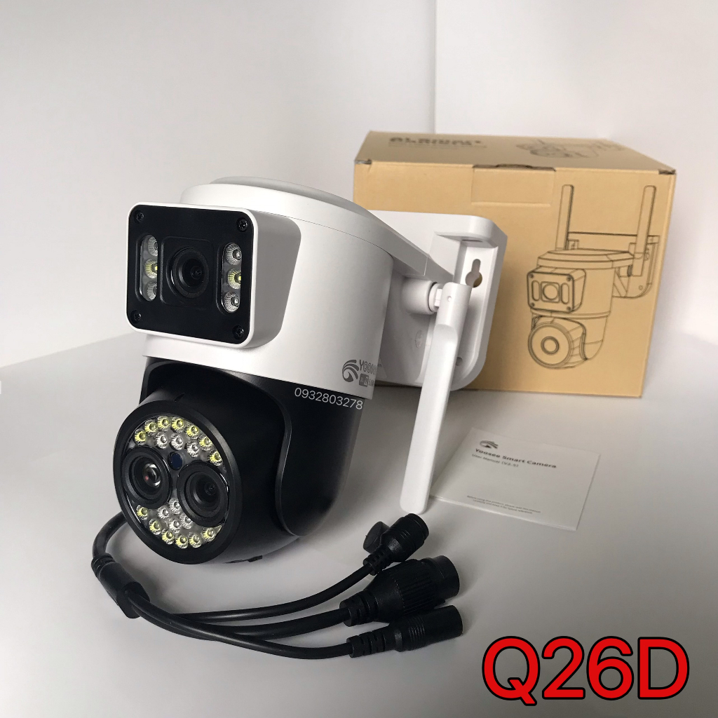 Camera WiFi Yoosee 2 Mắt Ngoài Trời Thông Minh Chống Nước IP66, Siêu Nét Góc Rộng - Ban Đêm Có Màu