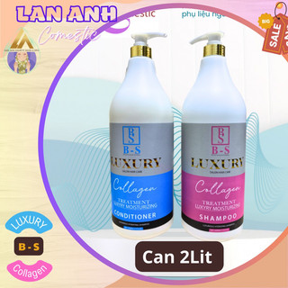 B-S Luxury Bộ dầu gội can 2 lít dành cho Salon quán tóc Chống rụng tóc, kích thích mọc tóc Phục hồi tóc mềm mượt