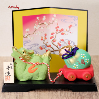 Rồng xanh kéo xe túi chữ Phúc 7cm - S122 - Matsumoto