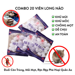 Long não băng phiến Bộ 20 viên thơm khử mùi đuổi gián chuột muỗi