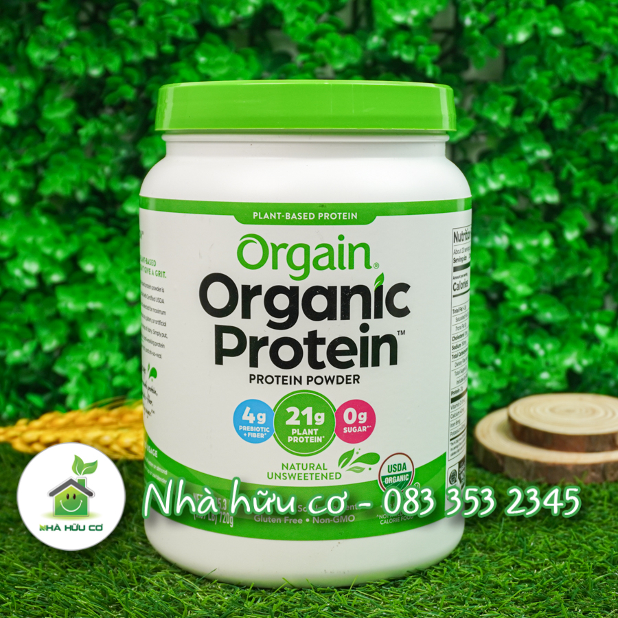 ORGAIN - Bột Superfood - Protein thực vật hữu cơ không chất làm ngọt 720g- Date: 14/3/2024 - Nhà hữu cơ