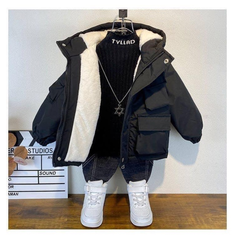Áo khoác phao kid lót lông dày ấm hàng QC bao đẹp rẻ