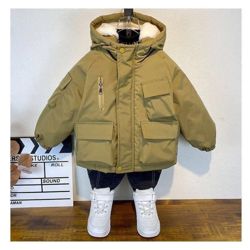 Áo khoác phao kid lót lông dày ấm hàng QC bao đẹp rẻ