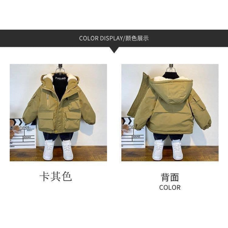 Áo khoác phao kid lót lông dày ấm hàng QC bao đẹp rẻ