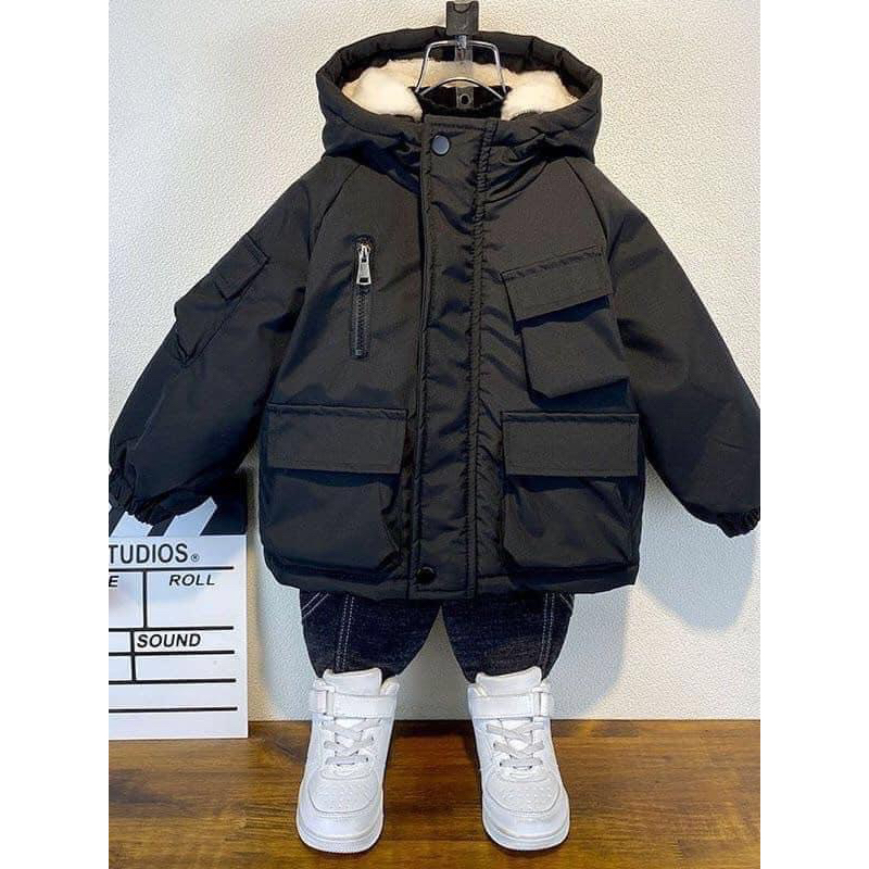 Áo khoác phao kid lót lông dày ấm hàng QC bao đẹp rẻ