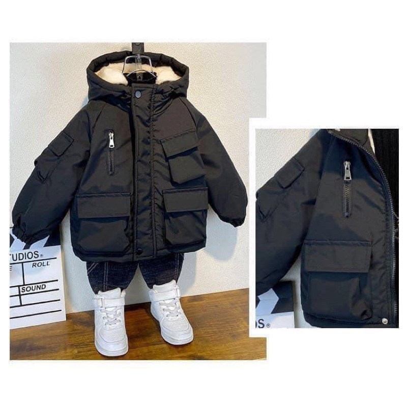 Áo khoác phao kid lót lông dày ấm hàng QC bao đẹp rẻ
