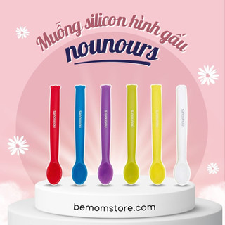 Muỗng/thìa ăn dặm Silicon Nounours- Hàn Quốc cao cấp cho bé