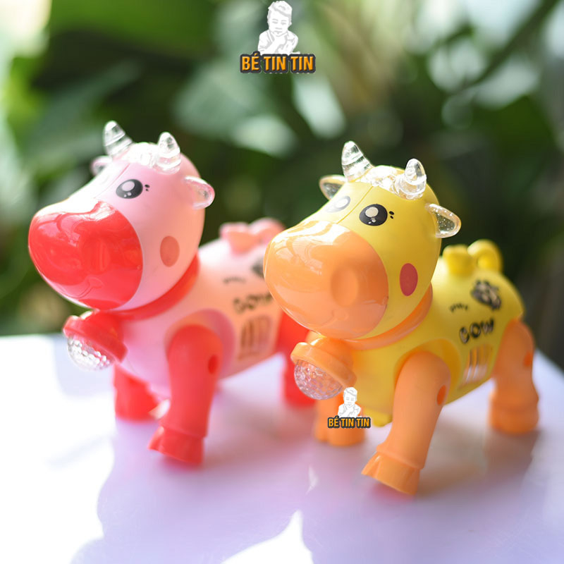 Đồ Chơi Đèn Con Bò Biết Đi Có Nhạc Và Đèn Cho Bé, Đồ Chơi Phát Nhạc Cho Trẻ