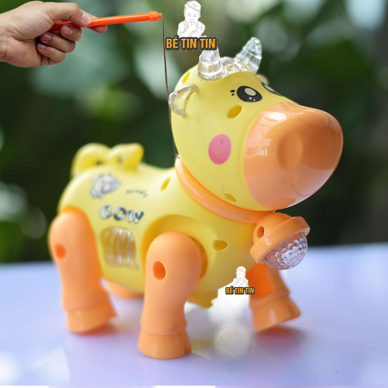 Đồ Chơi Đèn Con Bò Biết Đi Có Nhạc Và Đèn Cho Bé, Đồ Chơi Phát Nhạc Cho Trẻ