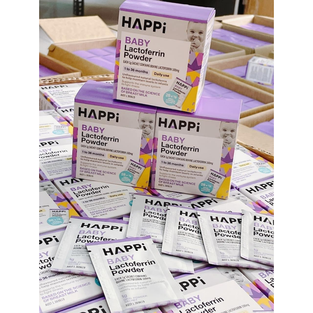 Bột bổ sung Lactoferrin HAPPi Powder Úc 28 gói