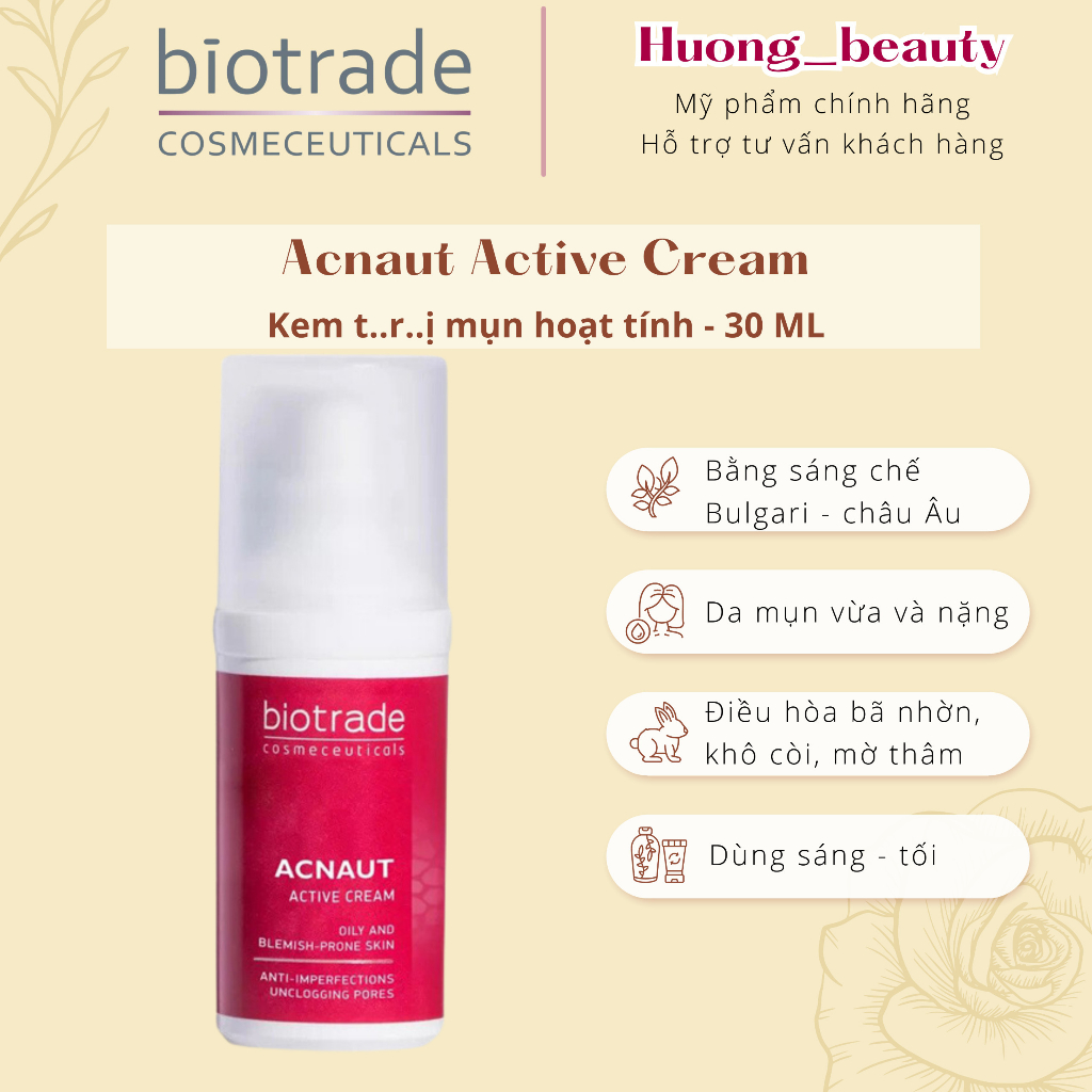 Kem chấm mụn hoạt tính Biotrade Acnaut Active Cream 11/26