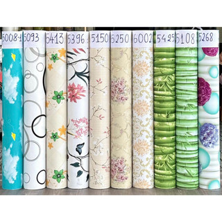 Decal giấy dán tường hoa văn khổ 90cm, dán tường có sẳn keo