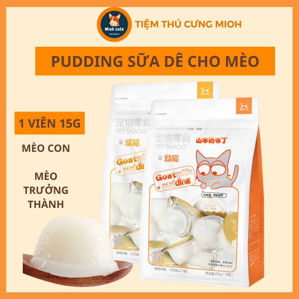 Thạch pudding sữa dê cho mèo 15g/ viên bổ sung canxi và vitamin
