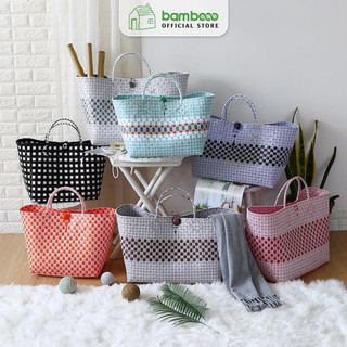 Giỏ Đựng Đồ Đa Năng BAMBOOO ECO Túi Dã Ngoại Lưu Trữ Trái Cây Thời Trang Đều Được Đan Bằng Tay Từ Làng Nghề Việt Nam
