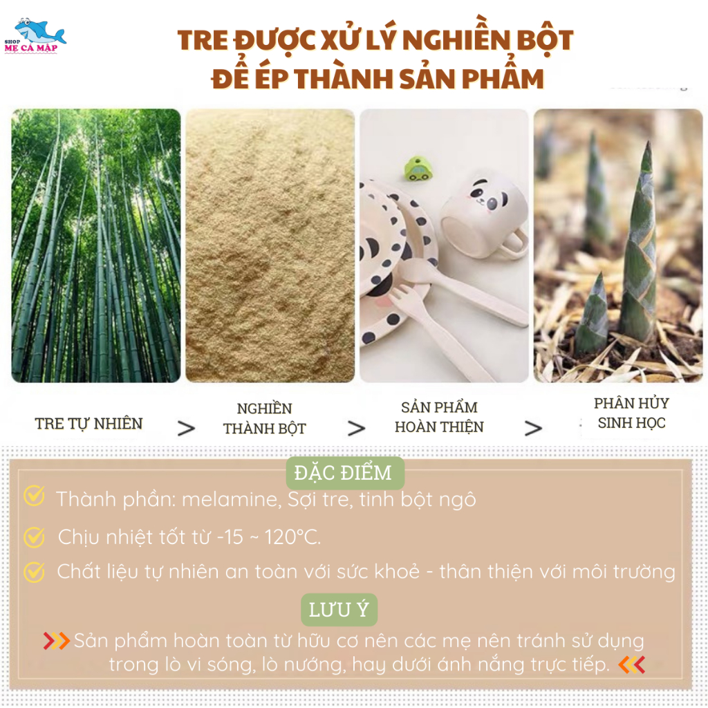 Khay Ăn Dặm Cho Bé Hình Hổ Vàng, Bát Ăn Dặm Cho Bé Chất Liệu Sợi Tre Tự Nhiên An Toàn Dễ Dàng Vệ Sinh