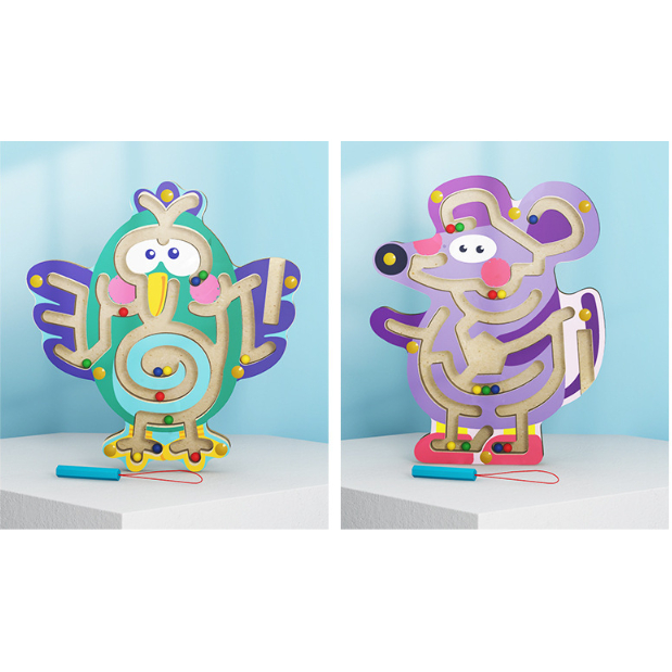 Đồ chơi lăn bi bằng gỗ hình con vật độc đáo, sáng tạo, rèn luyện trí thông minh cho bé