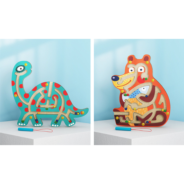 Đồ chơi lăn bi bằng gỗ hình con vật độc đáo, sáng tạo, rèn luyện trí thông minh cho bé