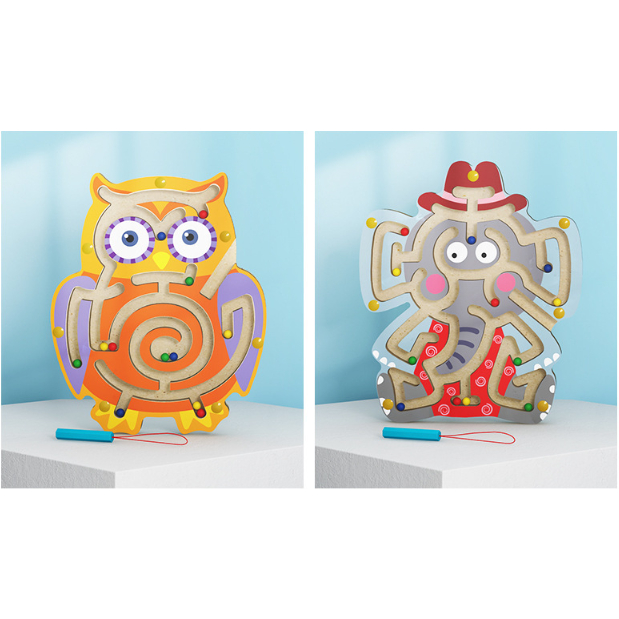 Đồ chơi lăn bi bằng gỗ hình con vật độc đáo, sáng tạo, rèn luyện trí thông minh cho bé