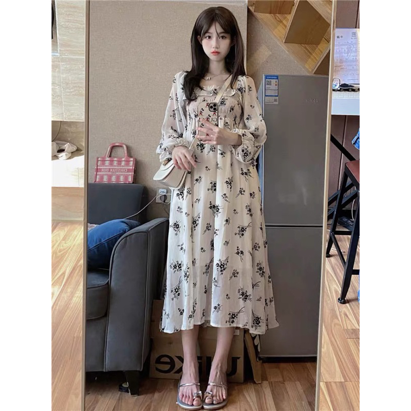 Đầm Babydoll Voan Hoa Nhí Dáng Xoè Dài Taobao Order