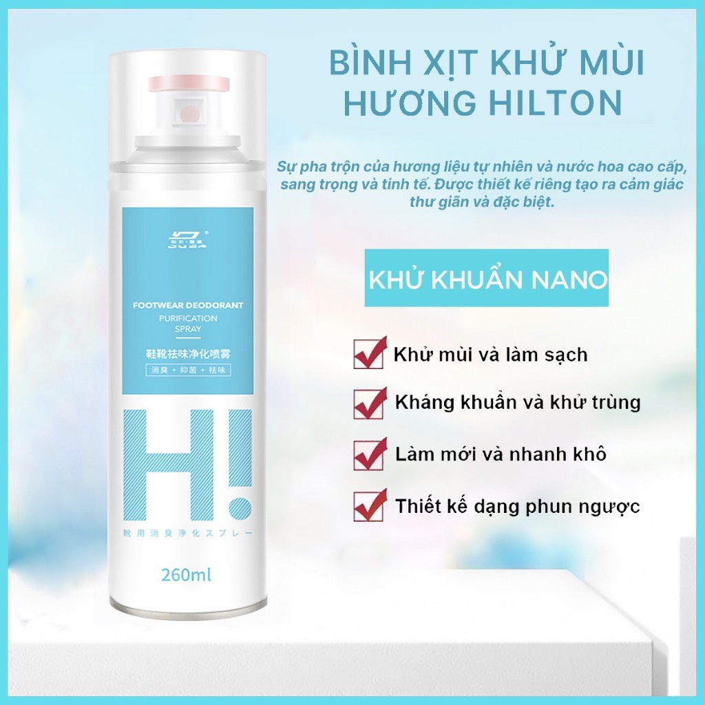 [DUER] Chai Xịt Khử Mùi Hôi Giày và Tất DUER Chính Hãng, Công Nghệ Nano Bạc Ag+ 4 Mùi Hương