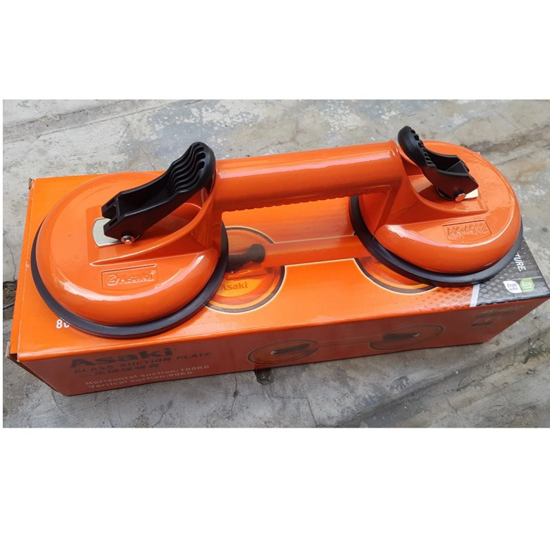 Tay hít kính Asaki, hít gạch cầm tay đa năng,dụng cụ hút kính,hút gạch đơn,đôi, 3 chạc,hít kính chân không,hút kính gạch
