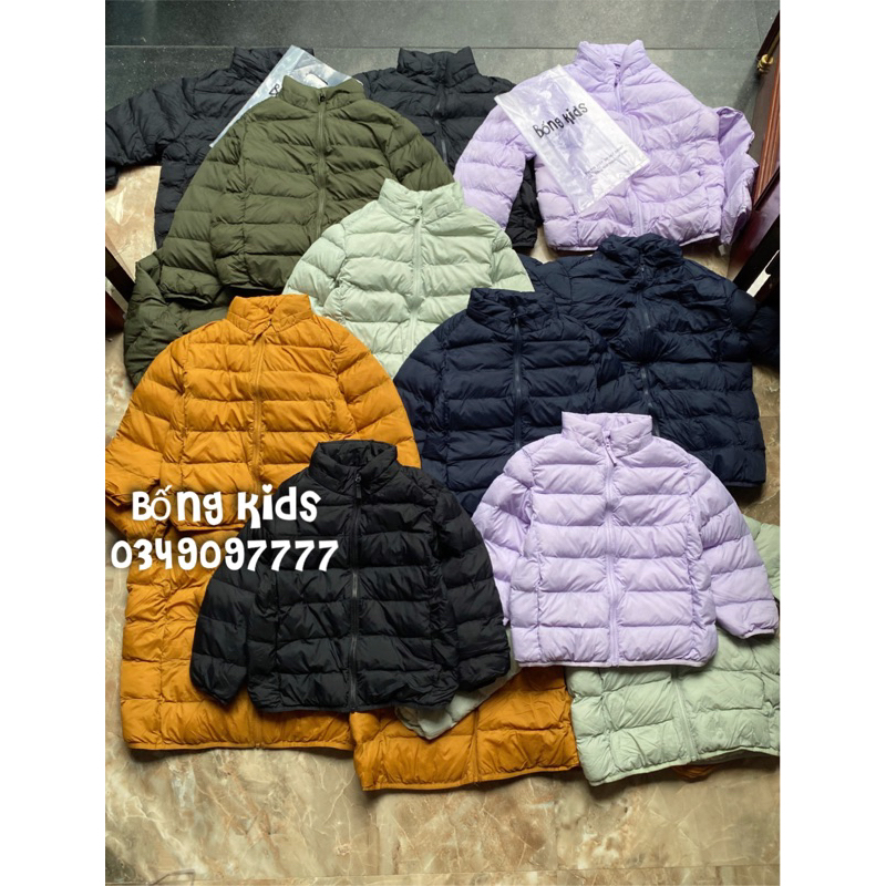 Áo Phao Siêu Nhẹ Bé Trai & Bé Gái Không Mũ Uni(cắt tag)