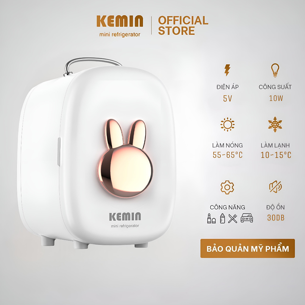 Tủ Lạnh Mini KEMIN KU800 - 8L Chính Hãng - Công Nghệ Chống Ngưng Tụ - 2 Chiều Nóng Lạnh