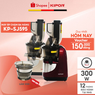 Máy ép chậm KIPOR KP-SJ595 - Tặng lưới làm kem - Động cơ đồng nguyên chất công suất lớn - Bảo hành tại nhà 12 tháng