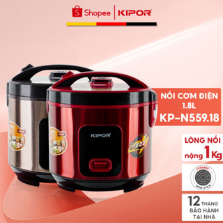 Nồi cơm điện KIPOR KP-N55918-1.8L-Lòng nồi niêu chống dính CERAMIC chống trầy xước dầy 3mm-Bảo hành tại nhà 12 tháng