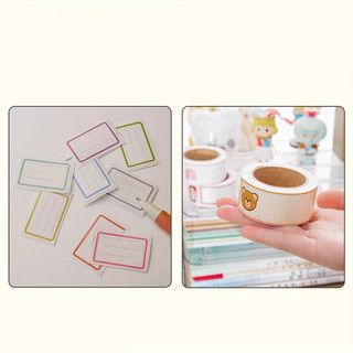 Cuộn 60 Miếng Tem Dán Nhãn Vở Label Sticker Dán Đa Năng