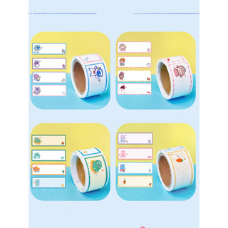 Cuộn 60 Miếng Tem Dán Nhãn Vở Label Sticker Dán Đa Năng