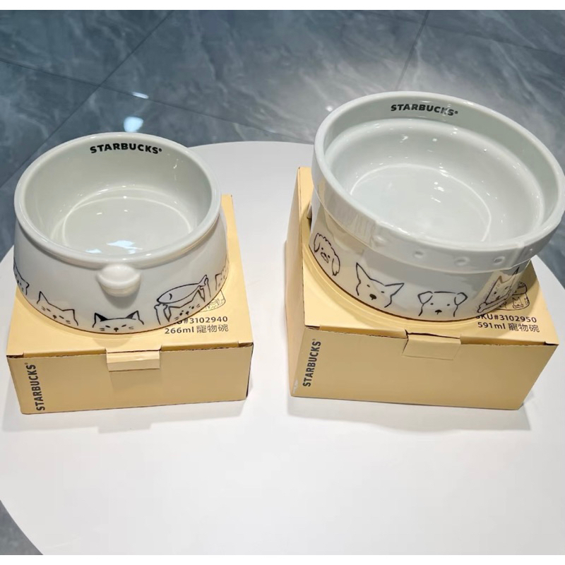 Bát ăn Starbuck cho chó mèo ✨, bát ăn sứ cho chó mèo