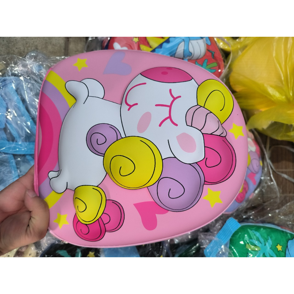 Balo đi học mẫu giáo, mầm non cho bé trai bé gái hình 3D siêu nhẹ ngựa pony khủng long