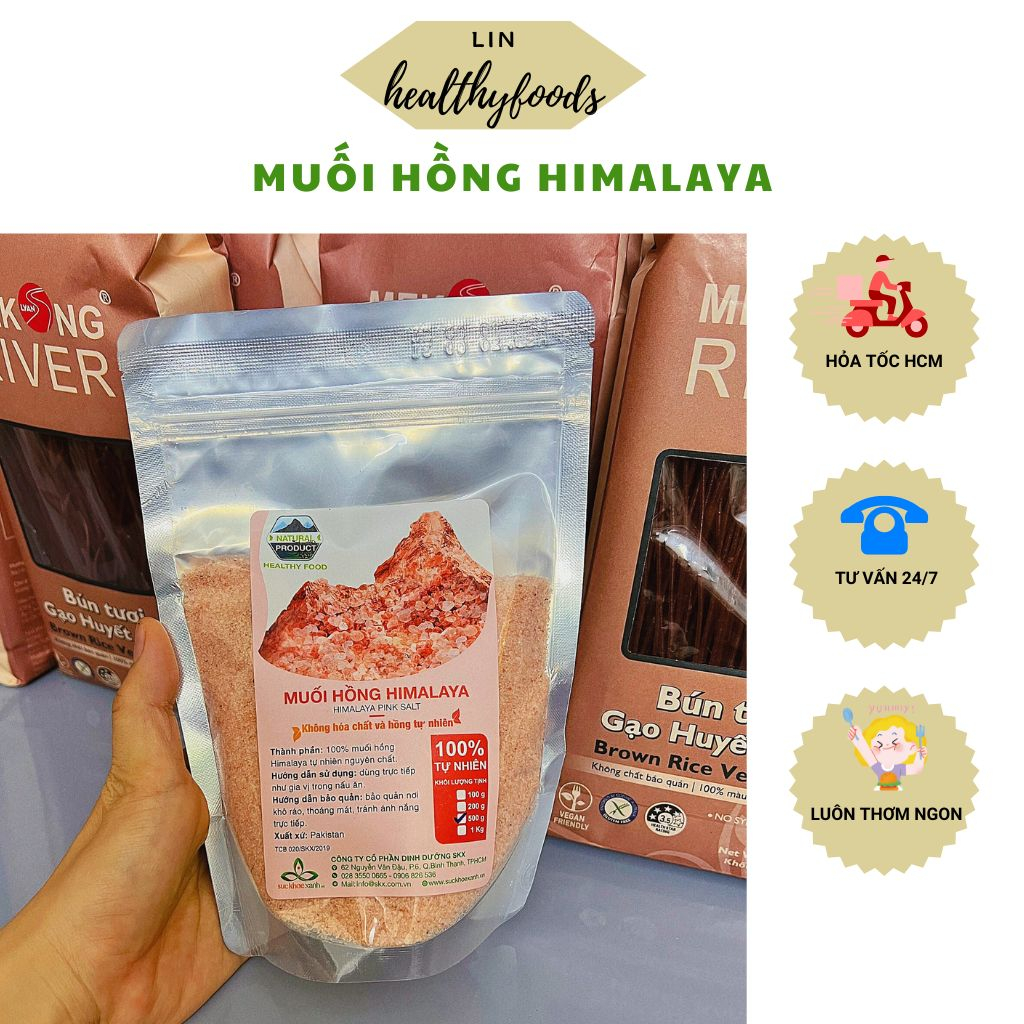 Muối Hồng Himalaya Nhiều Dưỡng Chất Có Lợi Sức Khoẻ Dạng Nhuyễn Mịn Đóng Túi Zip 500gr