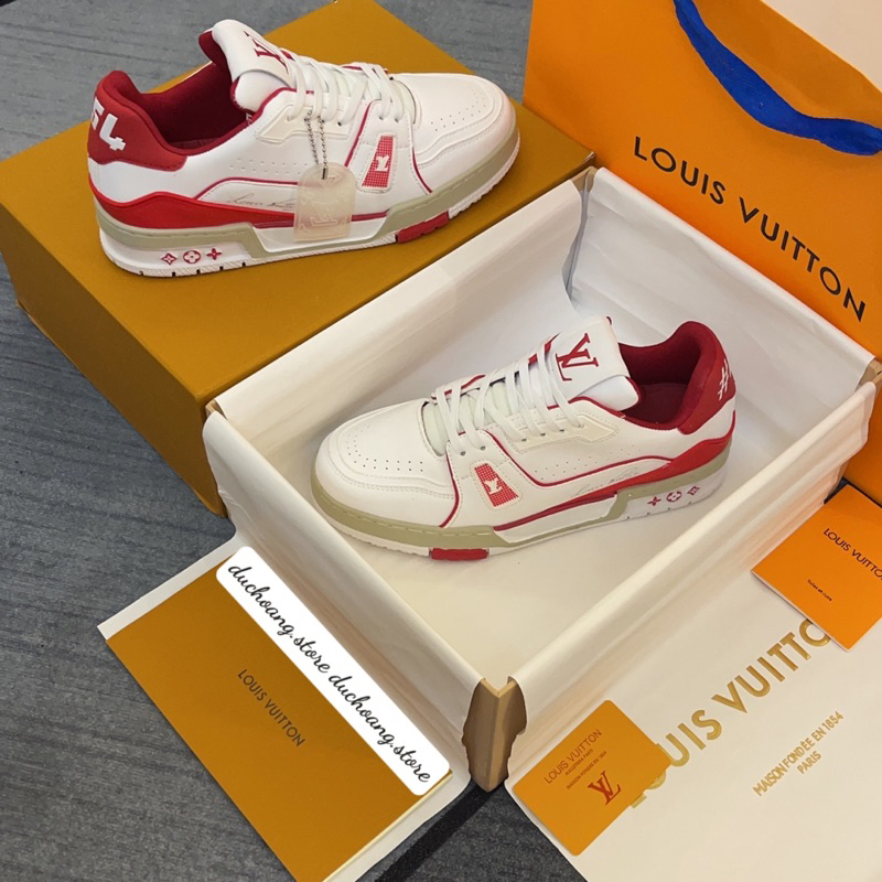 GIÀY L’V #54 TRẮNG ĐỎ LAI AU SC