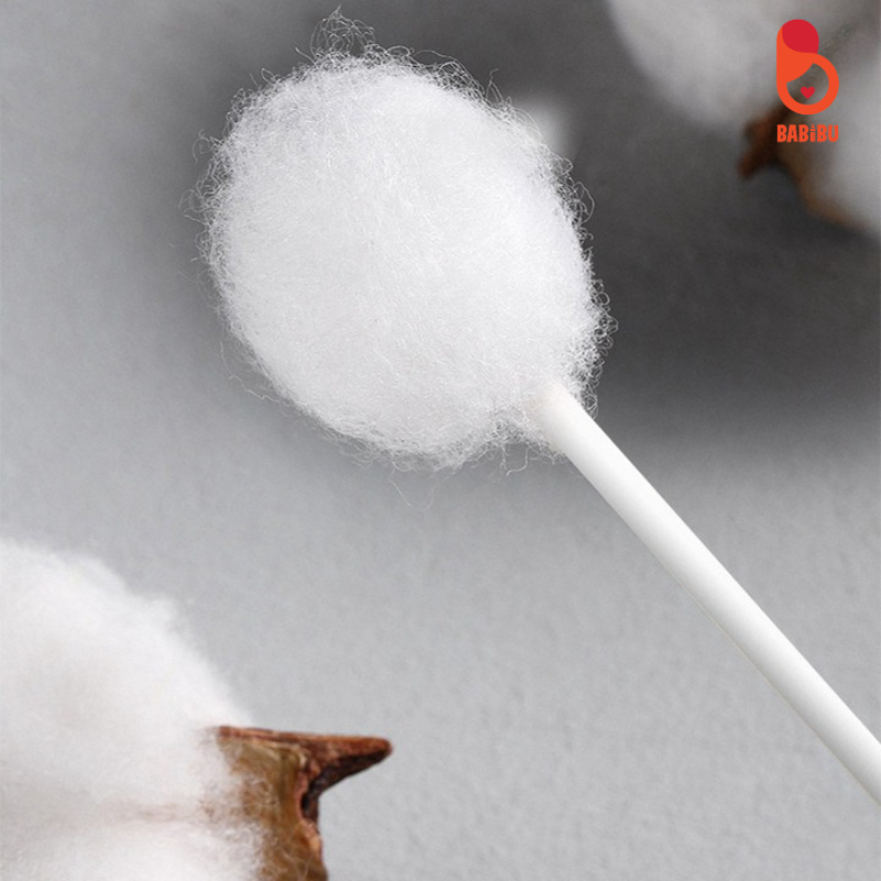 Tăm bông cho bé sơ sinh V-Coool, hộp 200-400 que Babibu - TBV