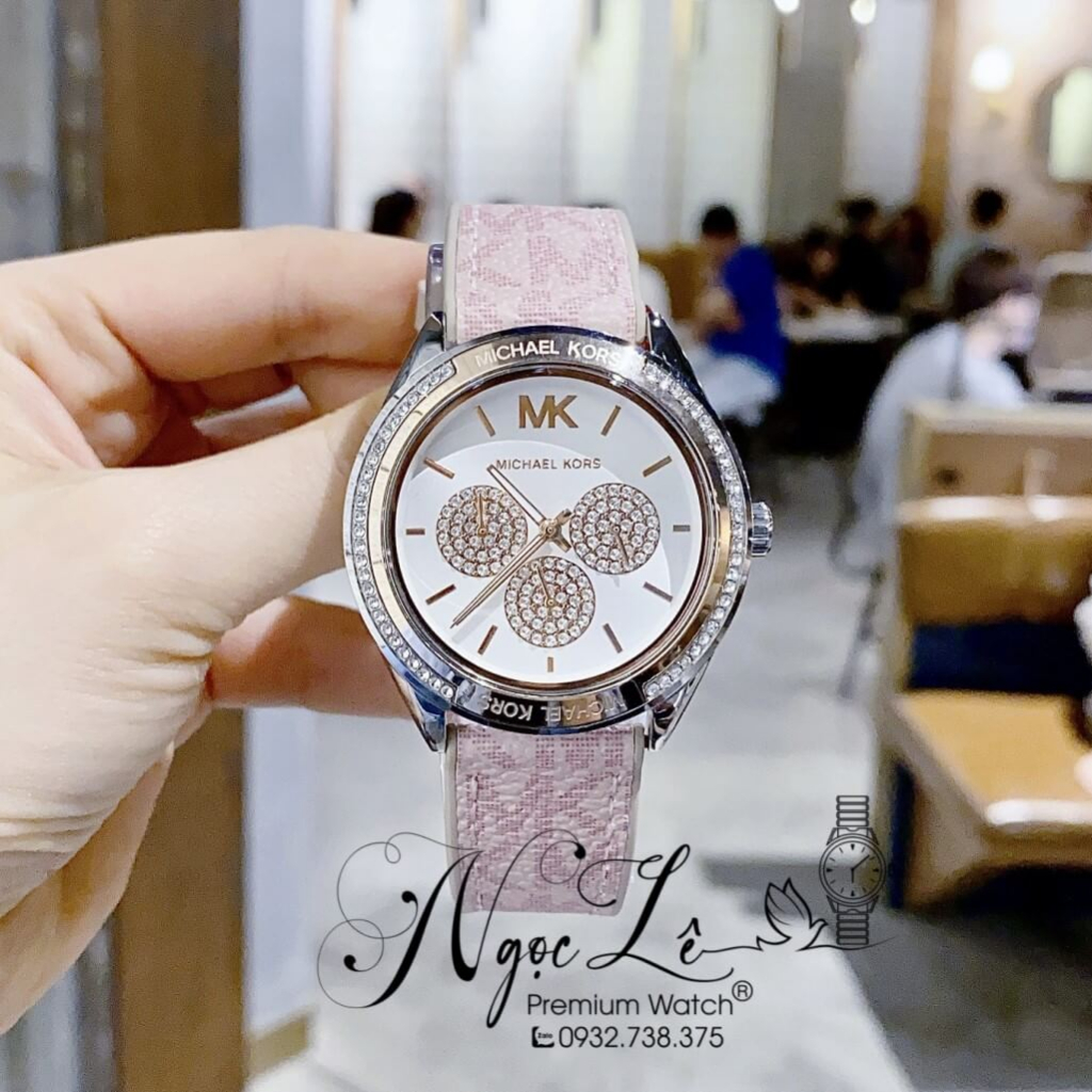 Đồng Hồ Michael Kors Nữ Dây Da Hồng MK7206 Size 40mm