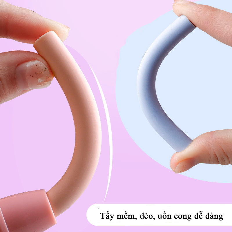 Set bút bấm tẩy bút chì nhiều hình cute dễ thương kèm 2 tẩy, bút tẩy bấm press the eraser