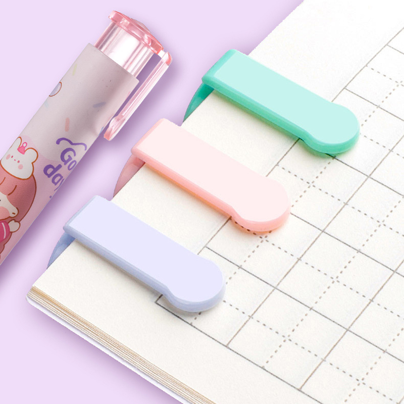 Set bút bấm tẩy bút chì nhiều hình cute dễ thương kèm 2 tẩy, bút tẩy bấm press the eraser