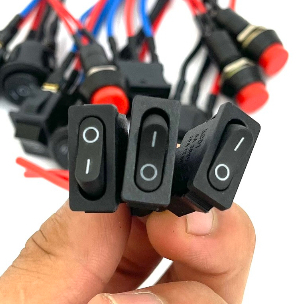 Công Tắc Vuông Tròn On-Off / 3 Chế Độ Các Loại Siêu Nhạy Kèm Dây Sẵn
