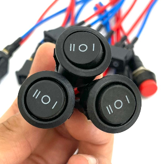 Công Tắc Vuông Tròn On-Off / 3 Chế Độ Các Loại Siêu Nhạy Kèm Dây Sẵn