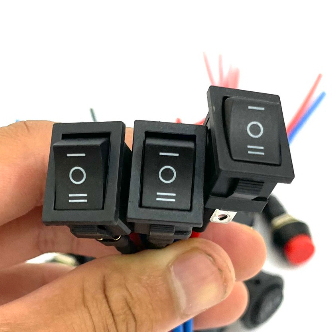 Công Tắc Vuông Tròn On-Off / 3 Chế Độ Các Loại Siêu Nhạy Kèm Dây Sẵn