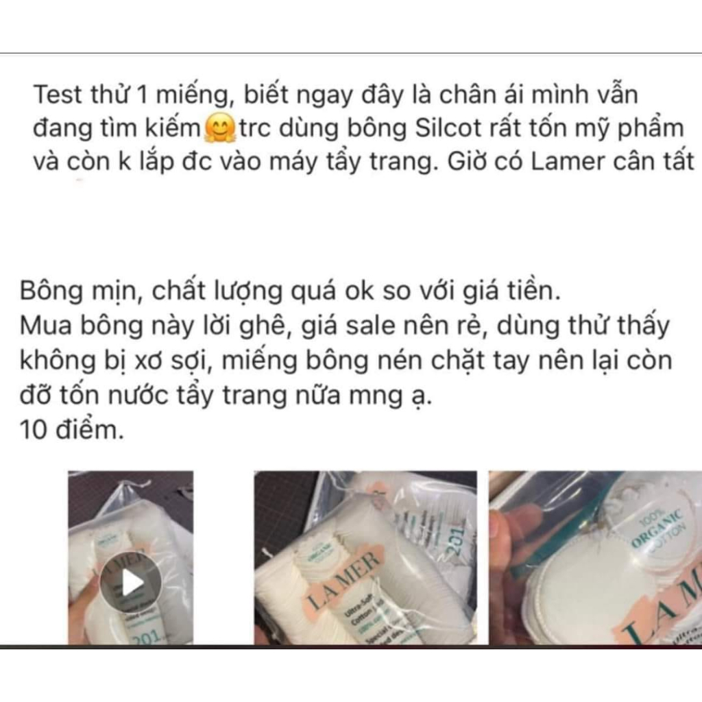 BÔNG TẨY TRANG LAMER/ ETUDE HOUSE MULTIPURPOSE COTTON PADS 201 miếng