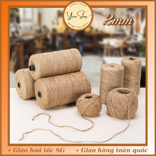 Cuộn Dây Thừng 2mm 3mm Thủ Công Trang Trí Decor Gói Quà Gói Hoa Phong Cách Retro Vintage
