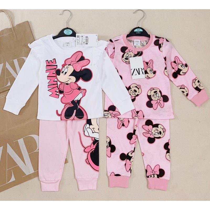 BỘ THU ĐÔNG HỒNG MICKEY BÉ GÁI VAI BÈO