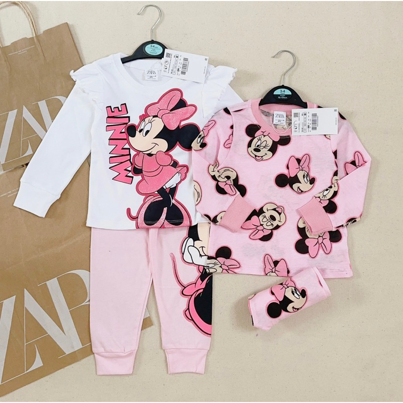 BỘ THU ĐÔNG HỒNG MICKEY BÉ GÁI VAI BÈO